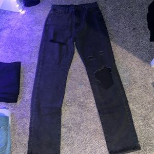 black shein straight leg jeans